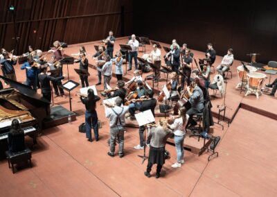 Leading the Solistes Europeens Luxembourg in the Philharmonie, with the Labeque sisters